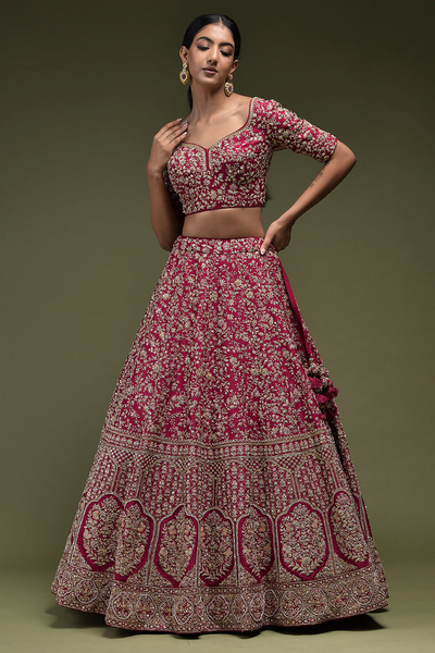 Top 150+ Pink Bridal Lehenga Designs 2024