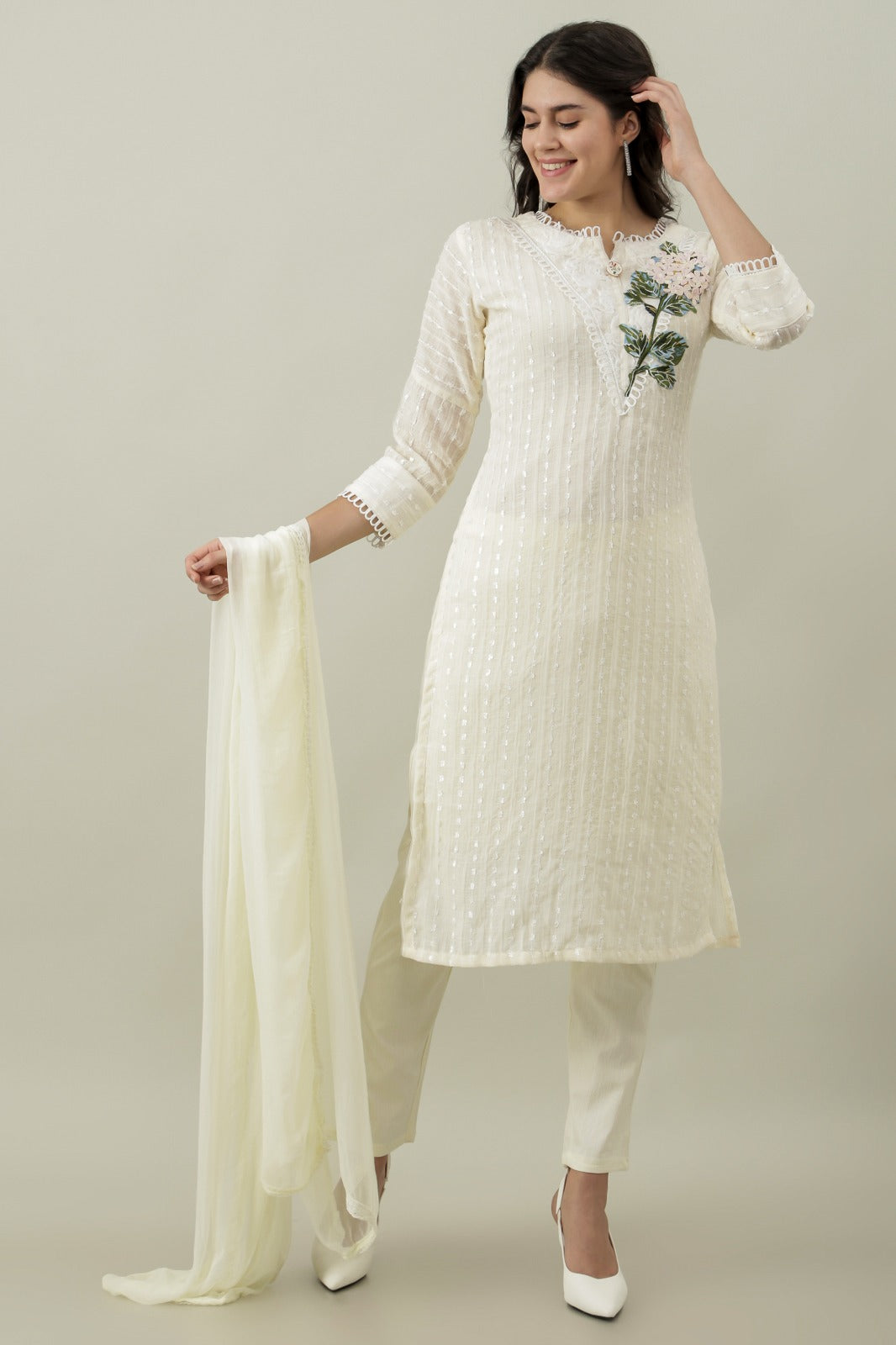 Buy Elegant Floral Cotton Suit for Women