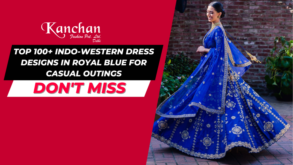 Top 100+ Indo-Western Dress Designs in Royal Blue