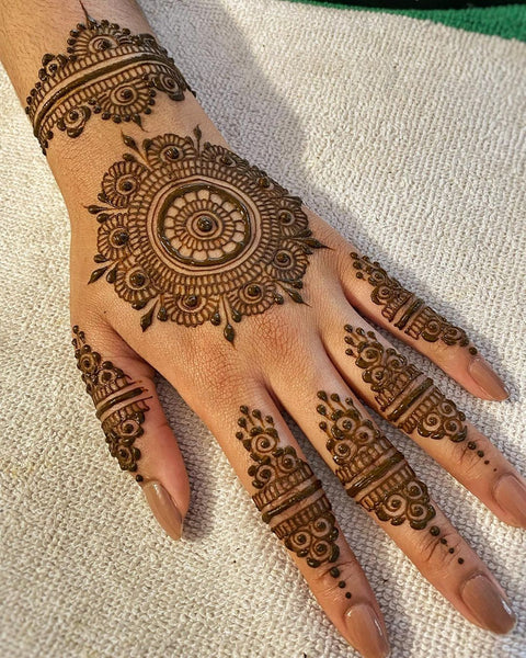 What is a simple Mehndi design for the front hand? - Quora