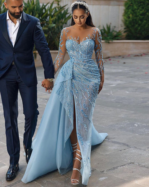 Top 100+ Blue Reception Dress Designs