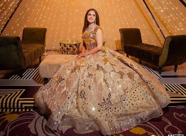 Top 100+ Golden Reception Dress Designs