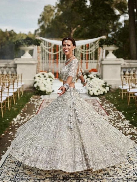 Top 100+ Silver Reception Dress Designs