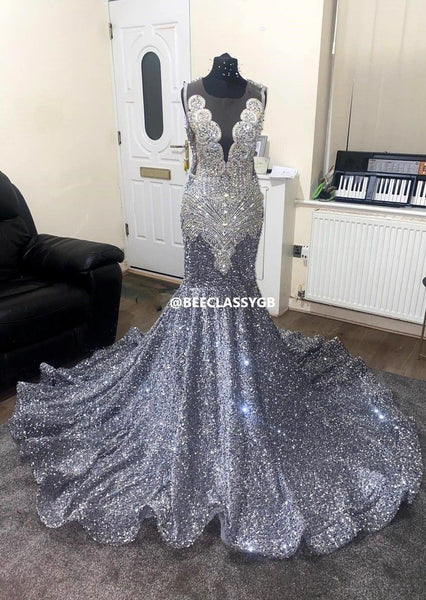 Top 100+ Silver Reception Dress Designs