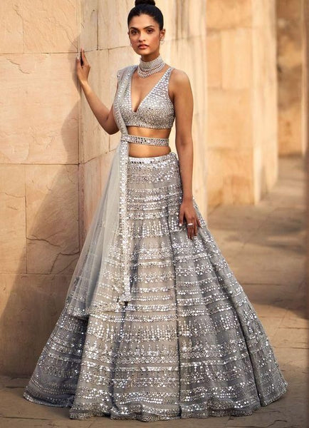 Top 100+ Silver Reception Dress Designs