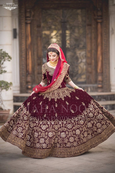 Top 100+ Maroon Reception Dress Designs