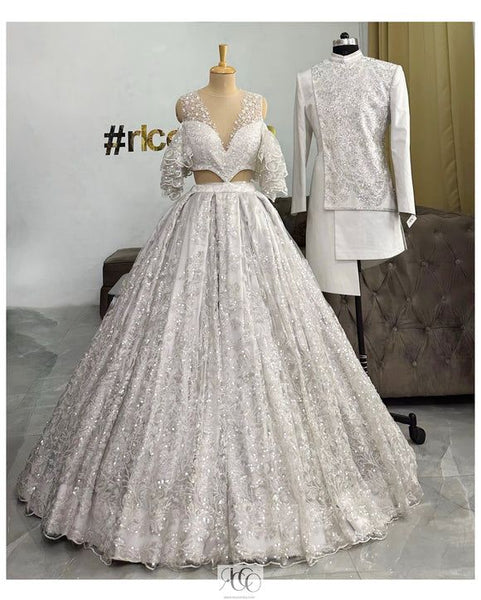 Top 100+ Silver Reception Dress Designs