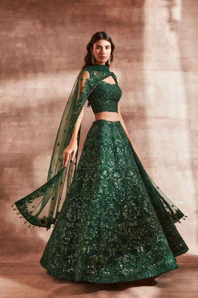 Top 50 Emerald Green Reception Dress Designs