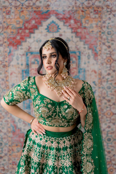 Top 50 Emerald Green Reception Dress Designs