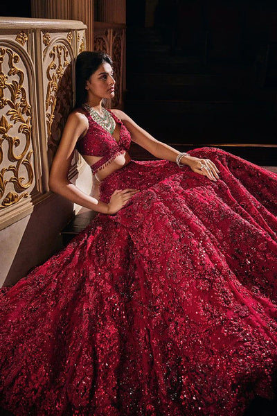 Top 100+ Maroon Reception Dress Designs