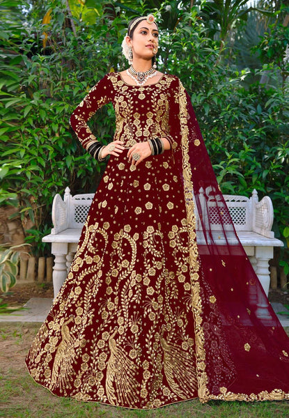 Top 100+ Maroon Reception Dress Designs