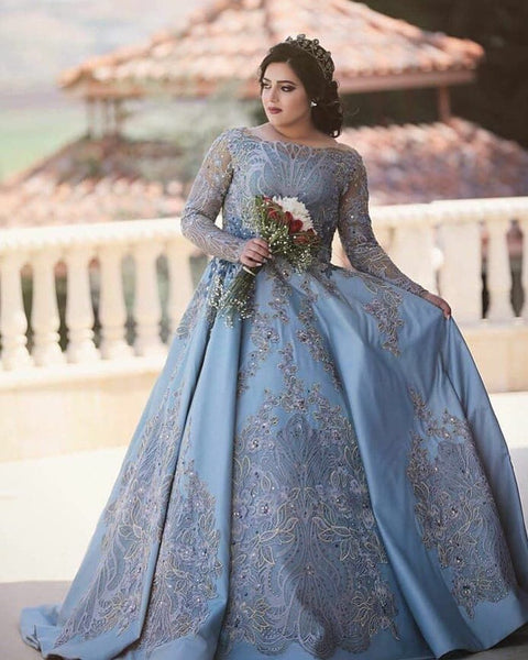 Top 100+ Blue Bridal Gown Designs