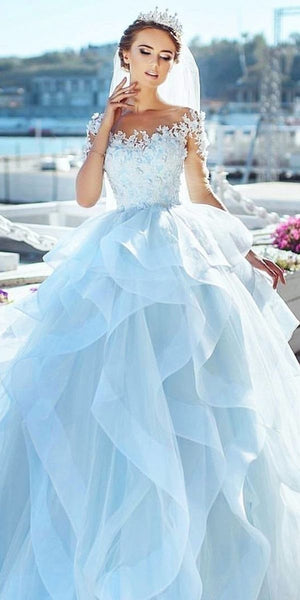 Top 100+ Blue Bridal Gown Designs