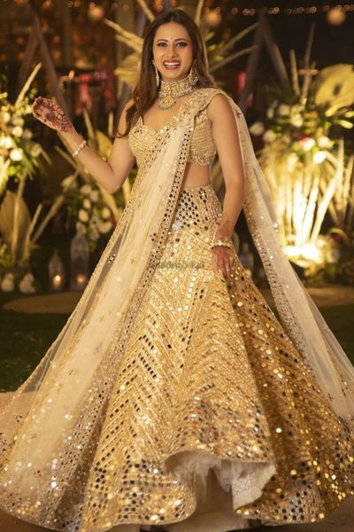 Top 100+ Golden Bridal Gown Designs