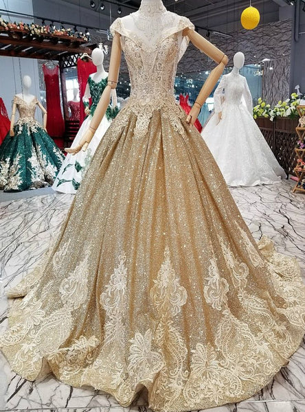 Top 100+ Golden Bridal Gown Designs