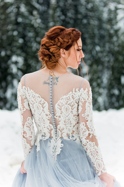 Top 100+ Blue Bridal Gown Designs