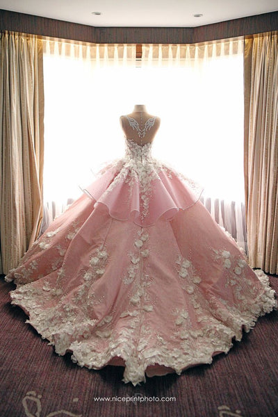 Top 100+ Pink Bridal Gown Designs