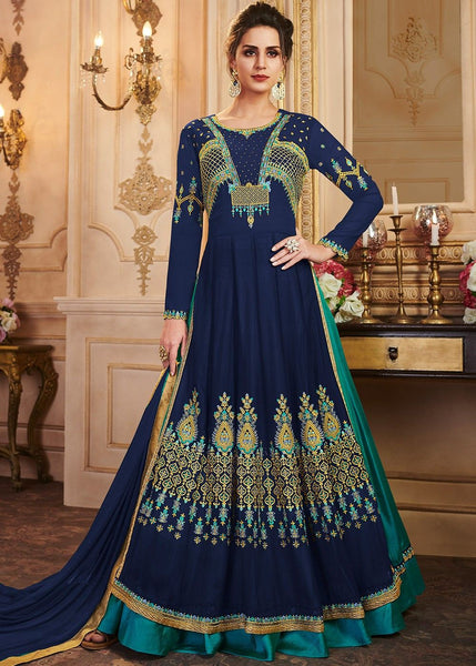 Top 100+ Indo-Western Dress Designs in Royal Blue for Casual Outings