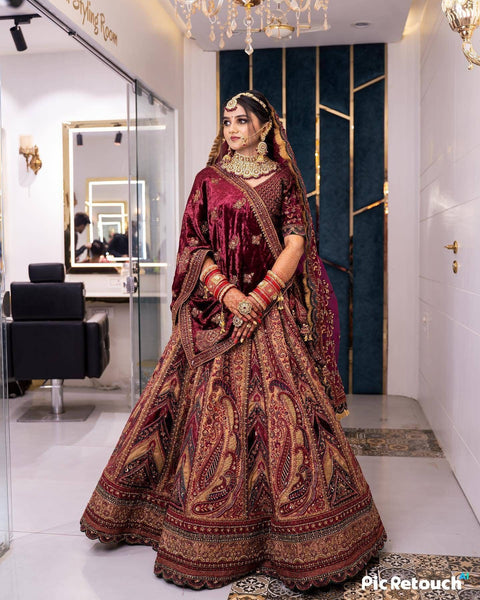 Top 100+ Maroon Lehenga Designs: Rich and Bold Statement Piece