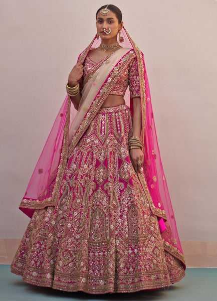 Top 100+ Pink Lehenga Designs: Feminine and Romantic Ensemble