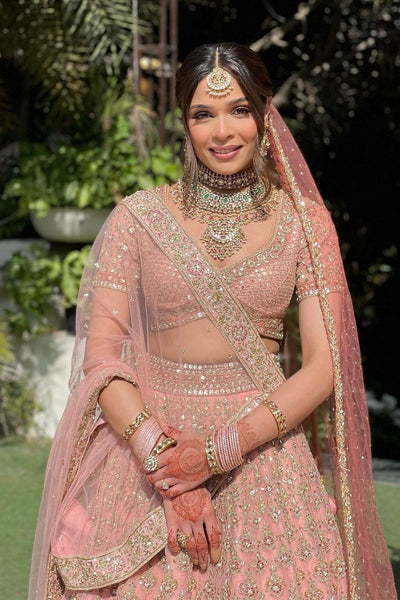 Top 100+ Pink Lehenga Designs: Feminine and Romantic Ensemble