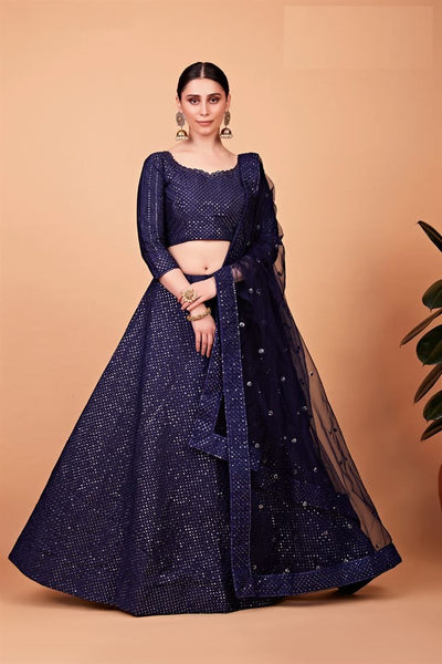 Top 100+ Navy Blue Lehenga Designs: Classic and Elegant Choice