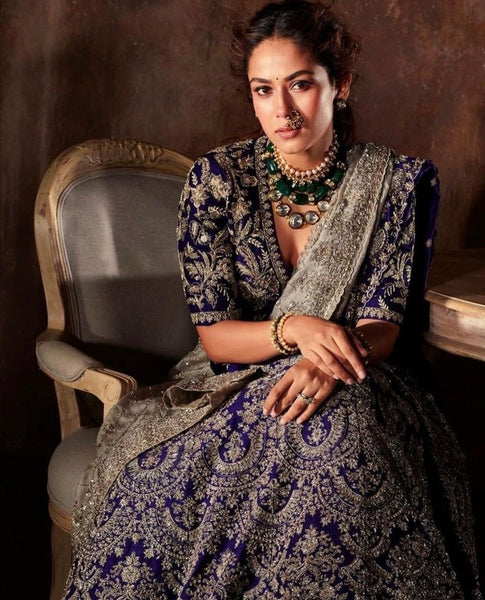 Top 100+ Navy Blue Lehenga Designs: Classic and Elegant Choice