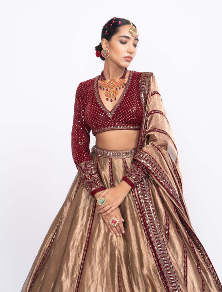 Top 100+ Maroon Lehenga Designs: Rich and Bold Statement Piece