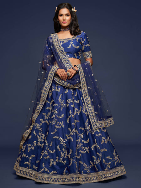 Top 100+ Navy Blue Lehenga Designs: Classic and Elegant Choice