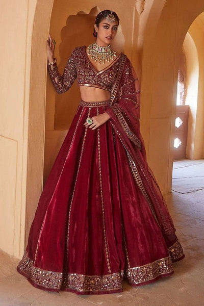 Top 100+ Maroon Lehenga Designs: Rich and Bold Statement Piece