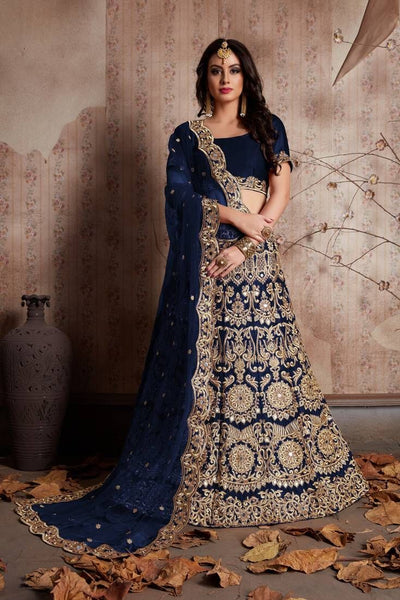 Top 100+ Navy Blue Lehenga Designs: Classic and Elegant Choice