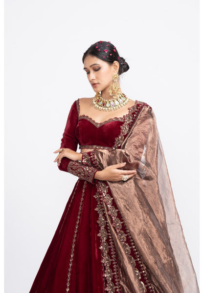 Top 100+ Maroon Lehenga Designs: Rich and Bold Statement Piece