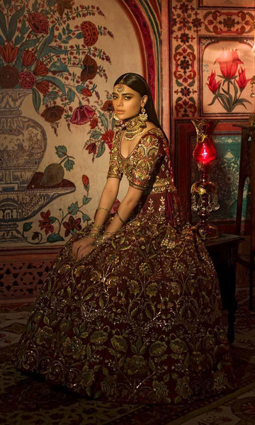 Top 100+ Maroon Lehenga Designs: Rich and Bold Statement Piece