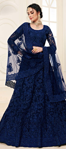 Top 100+ Navy Blue Lehenga Designs: Classic and Elegant Choice