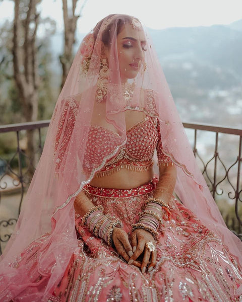 Top 100+ Pink Lehenga Designs: Feminine and Romantic Ensemble