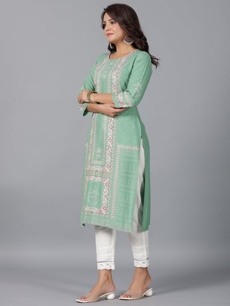 Top 100+ Kurtis with Printed Yoke: Unique and Eye-Catching