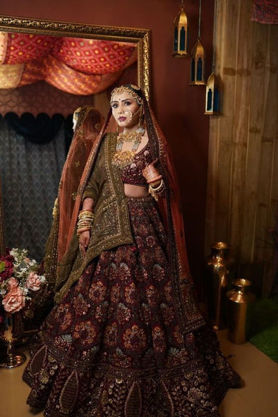 Top 100+ Maroon Lehenga Designs: Rich and Bold Statement Piece