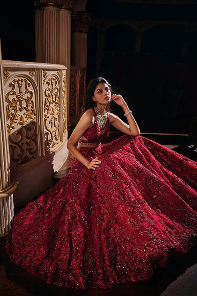 Top 100+ Maroon Lehenga Designs: Rich and Bold Statement Piece