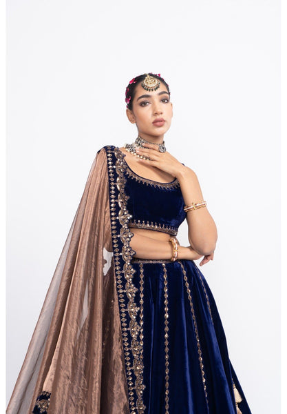 Top 100+ Navy Blue Lehenga Designs: Classic and Elegant Choice