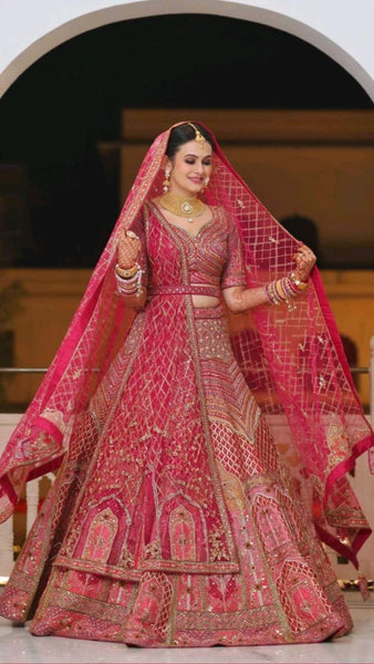 Top 100+ Pink Lehenga Designs: Feminine and Romantic Ensemble