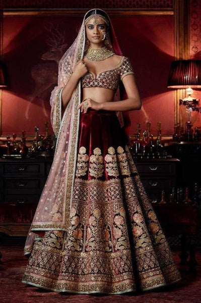 Top 100+ Maroon Lehenga Designs: Rich and Bold Statement Piece