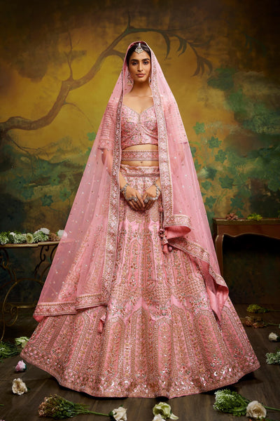Top 100+ Pink Lehenga Designs: Feminine and Romantic Ensemble