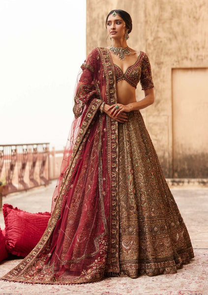 Top 100+ Maroon Lehenga Designs: Rich and Bold Statement Piece