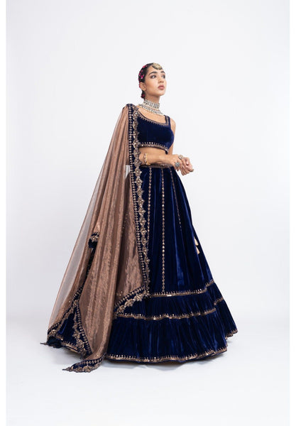 Top 100+ Navy Blue Lehenga Designs: Classic and Elegant Choice