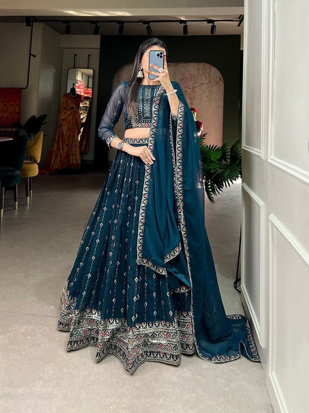 Top 100+ Navy Blue Lehenga Designs: Classic and Elegant Choice