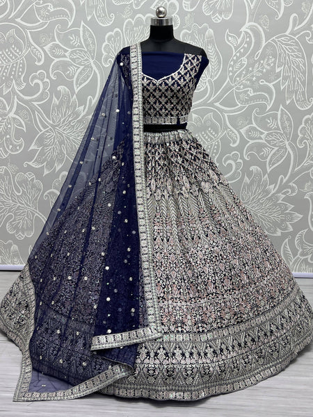 Top 100+ Navy Blue Lehenga Designs: Classic and Elegant Choice