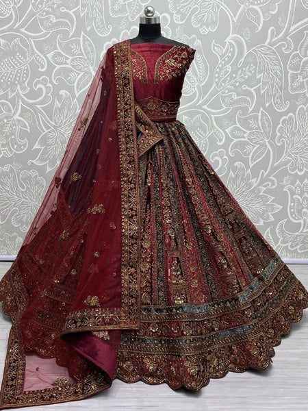 Top 100+ Maroon Lehenga Designs: Rich and Bold Statement Piece