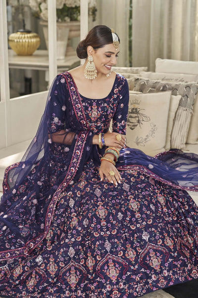 Top 100+ Navy Blue Lehenga Designs: Classic and Elegant Choice