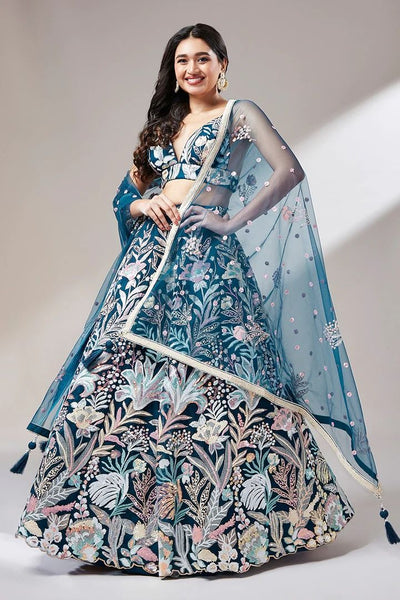 Top 100+ Navy Blue Lehenga Designs: Classic and Elegant Choice