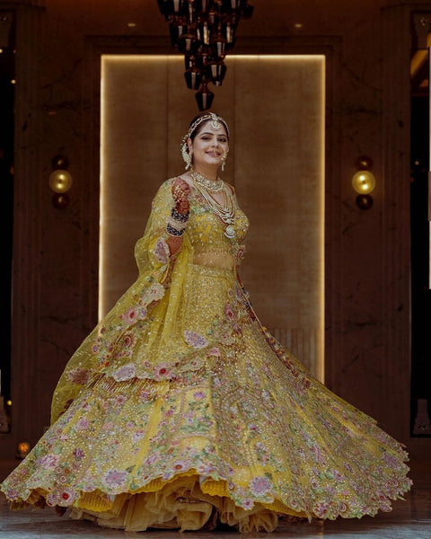 Top 100+ Mustard Yellow Lehenga Designs: Trendy and Chic for Sangeet